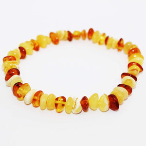 Charming Baltic Cognac Amber Bracelet. One elastic string expands to fit all wrists, available in 4 colours +giftbox, amber jewellery