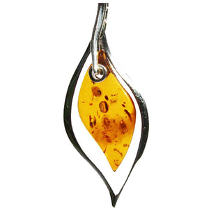 Cognac or Cherry Amber Pendant with single large amber pieces. Comes with lovely gift box. Make a set. Earrings + Pendant, jewellery