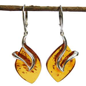 Intricate drop earrings are full of style and elegance, honey or cherry, sterling silver 925. Make a set. Amber Earrings + Pendant jewellery