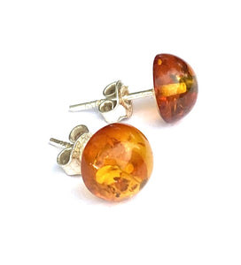 Baltic Amber Studs - Circles