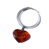 Beautiful Large Amber Heart Pendant