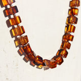 Elegant Polished Baltic Amber Necklace CUBES