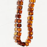 Elegant Polished Baltic Amber Necklace CUBES