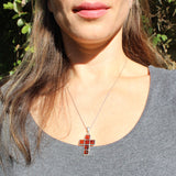 Baltic Amber Silver Pendant Cross