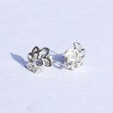 Beautiful Sterling Silver Flower Stud Earrings