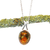 Baltic Amber Pendant - Oval