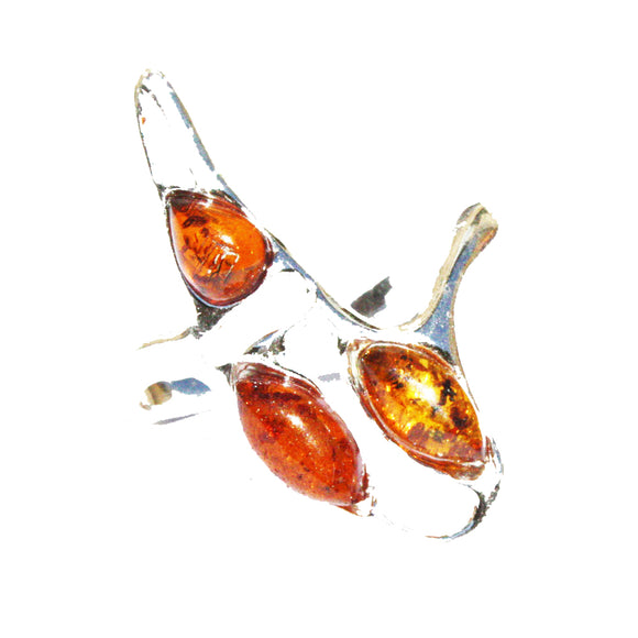 Fancy Baltic Amber Ring Design