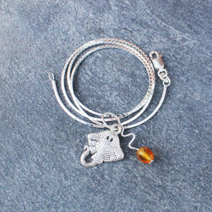 Beautiful Silver Sting Ray Pendant