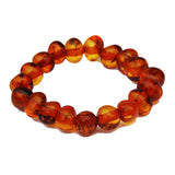 Baltic Amber Stretch Rings - Round Beads