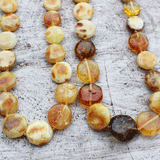 Adorable Unpolished Butterscotch or Mixed Amber Necklace