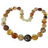 Adorable Unpolished Butterscotch or Mixed Amber Necklace