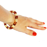 Beautiful Pattern Bracelets With Amber Disc Beads