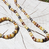 Unpolished Baltic Amber tube bead Necklace