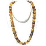 Unpolished Autumn Amber Colour Necklace